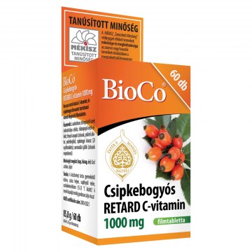 Alternative view of BioCo Csipkebogyós Retard C-vitamin 1000mg 60 db