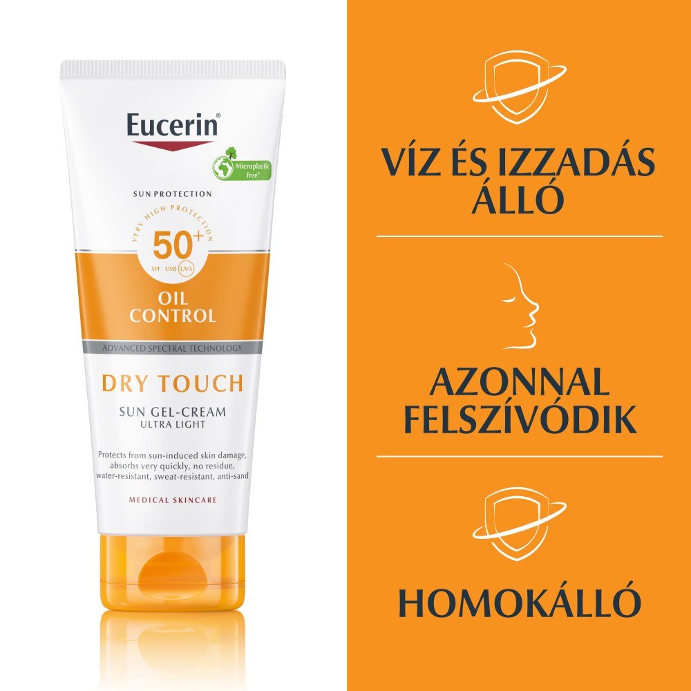 Eucerin Sun Oil Control Dry Touch napozó krém-gél testre SPF50+ 200 ml - Image 4