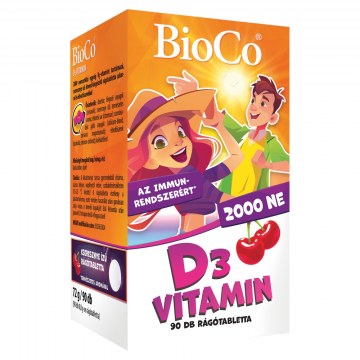 Alternative view of BioCo D3-Vitamin 2000NE Cseresznyés Rágótabletta 90db