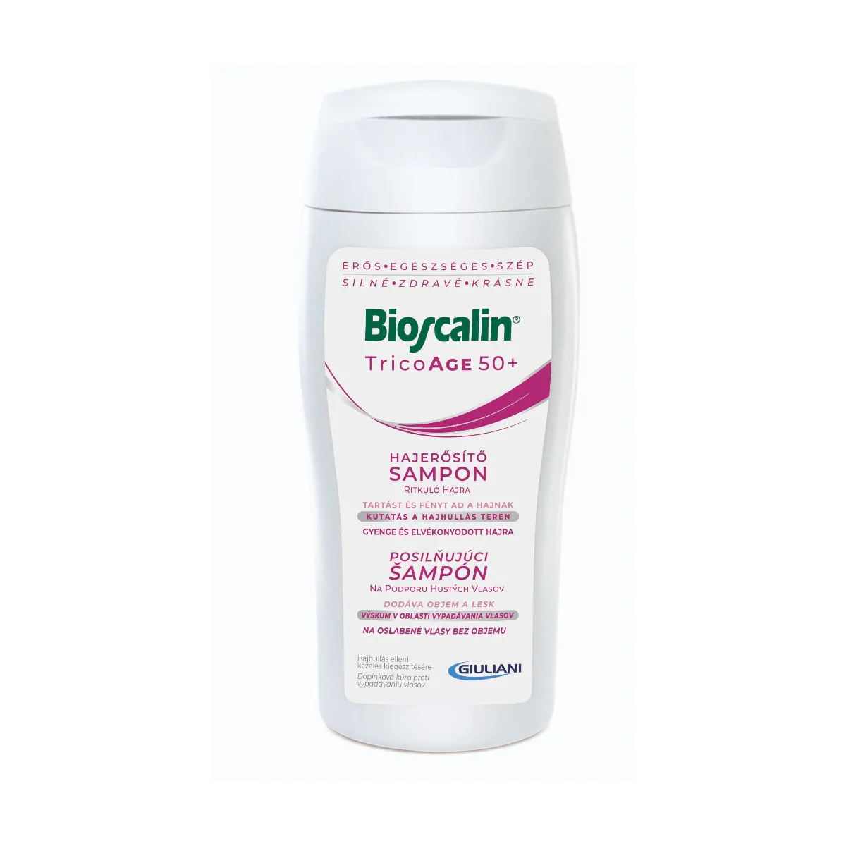 Bioscalin TricoAGE 50+ Hajerősítő sampon ritkuló hajra 200 ml