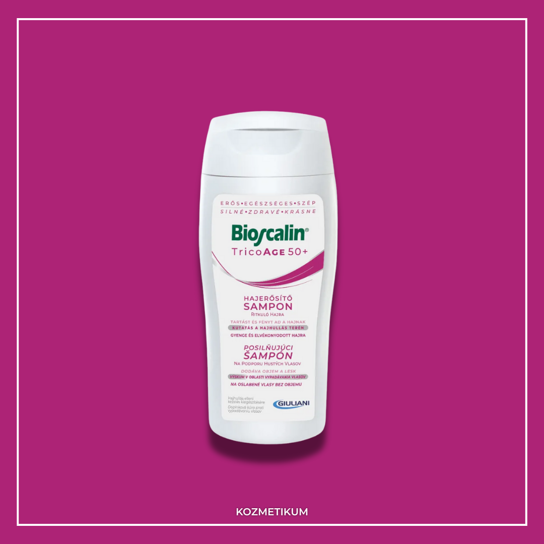Bioscalin TricoAGE 50+ Hajerősítő sampon ritkuló hajra 200 ml
