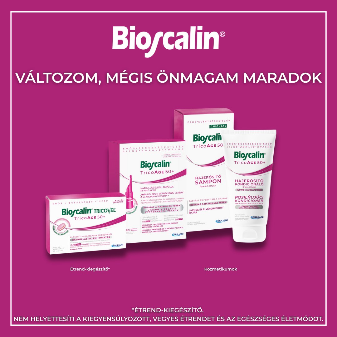 Bioscalin TricoAGE 50+ Hajerősítő kondícionáló ritkuló hajra 150 ml