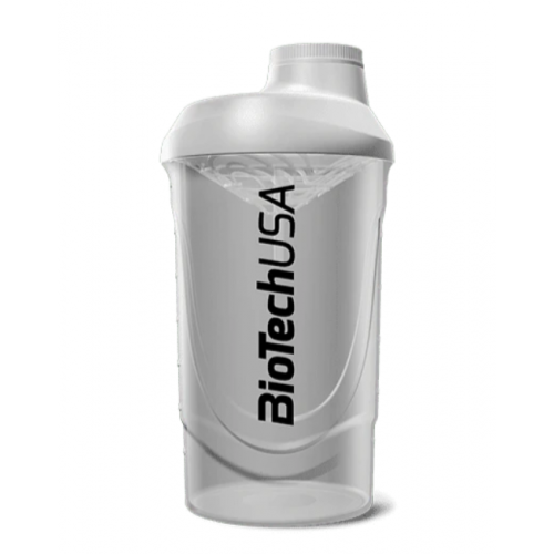 Biotech Wave keverőpalack 600 ml - átlátszó