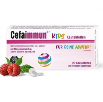 Cefaimmun KIDS rágótabletta 4 éves kortól málna 20x