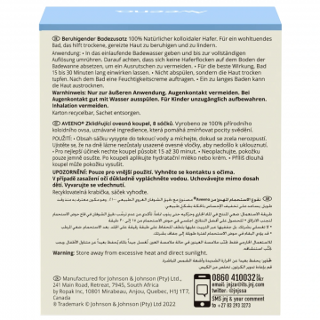 Aveeno Soothing nyugtató fürdőpor fürdősó 8 x 42 g