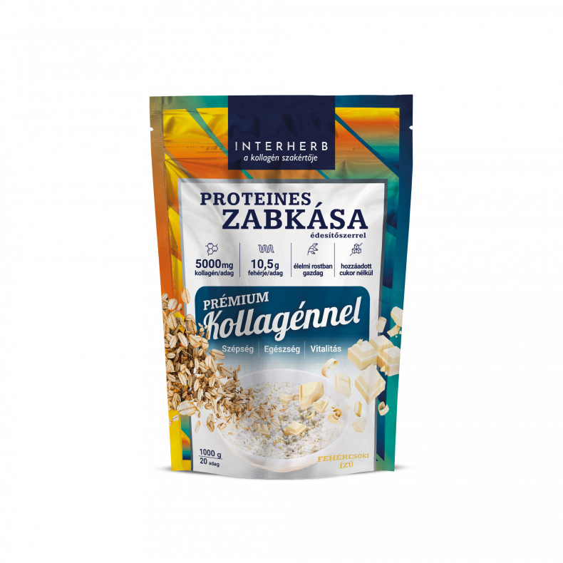 Interherb Zabkása Proteines FEHÉRCSOKI ÍZŰ 1000g