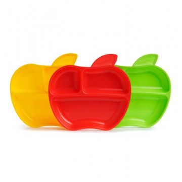 MUNCHKIN Lil Apple Plates 3 db tálka