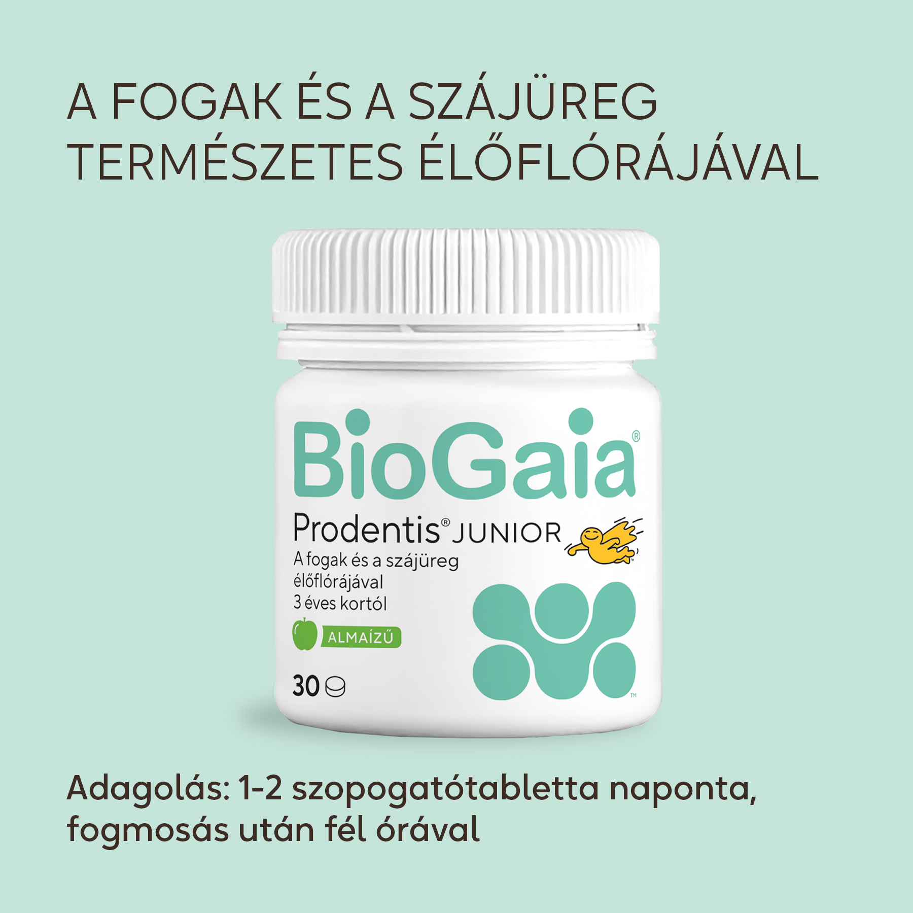 BioGaia Prodentis JUNIOR szopogatótabletta 30 db - almaízű - Image 7