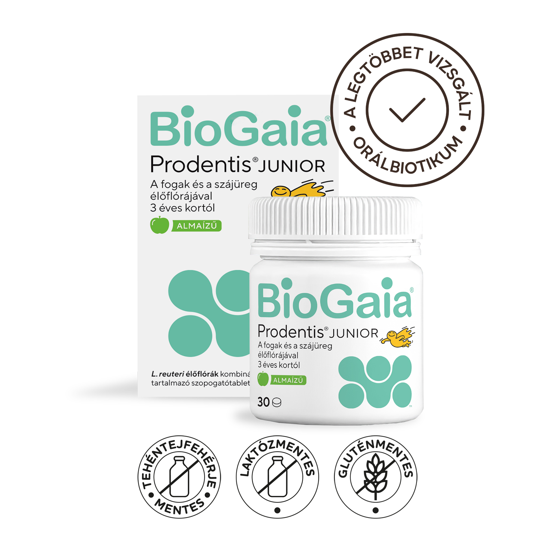 BioGaia Prodentis JUNIOR szopogatótabletta 30 db - almaízű - Image 9