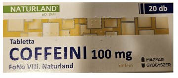 Naturland Coffeini tabletta 100mg Fono VIII 20x