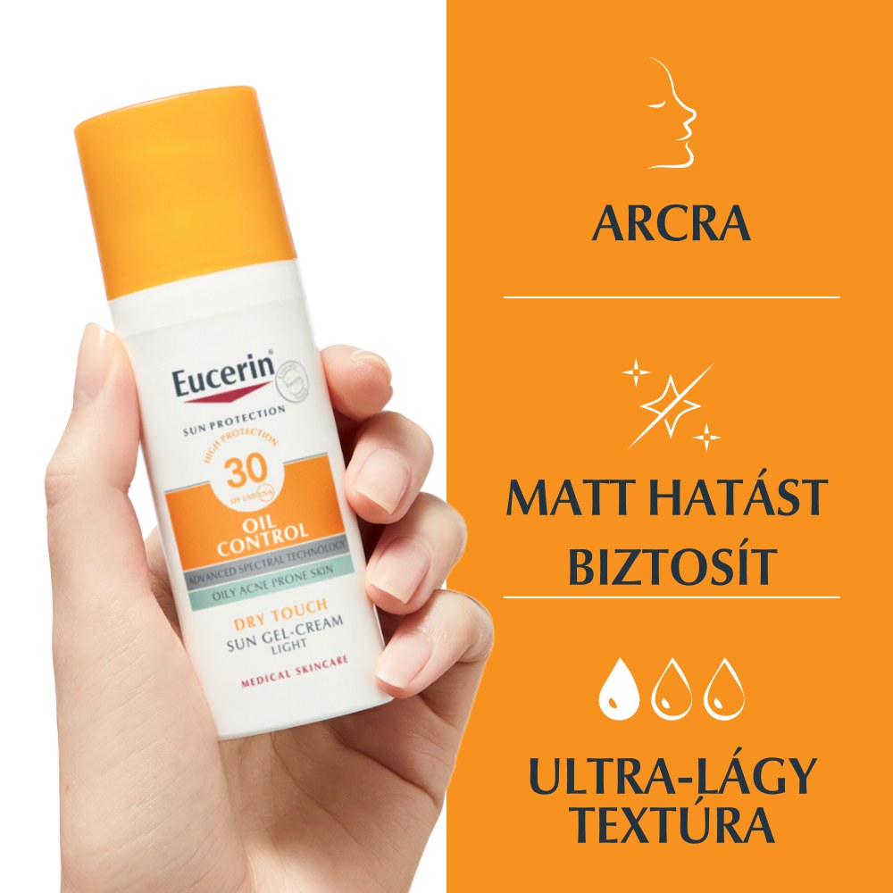 Eucerin Sun Oil Control napozó gél-krém arcra SPF30 50 ml - Image 4