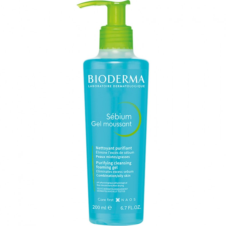 Bioderma Sébium Moussant Tisztító Gél Zsíros Bőrre 200 ml