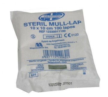 Steril vágott mull-lap 10cmx10cm 100lap/csom. Matocomp