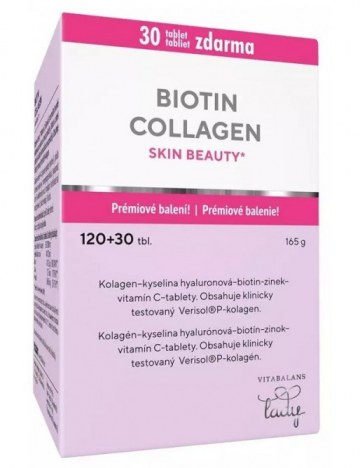 Vitabalans Biotin Collagen Skin Beauty Tabletta 120+30db