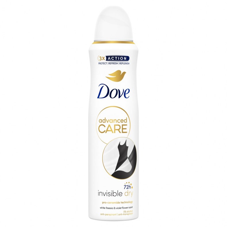 Dove Advanced Care Invisible Dry White Freesia and Violet női dezodor 150 ml