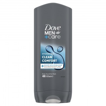 Dove Men+Care Hydrating Clean Comfort férfi tusfürdő 400 ml