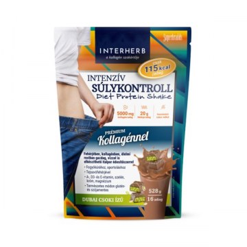 Interherb Intenzív Súlykontroll Diet Shake Kollagénnel Dubai Csoki 528 g