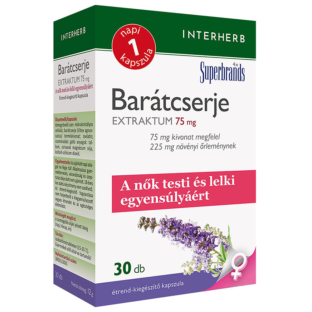 Interherb NAPI1 Barátcserje Extraktum 75 mg, 30 db