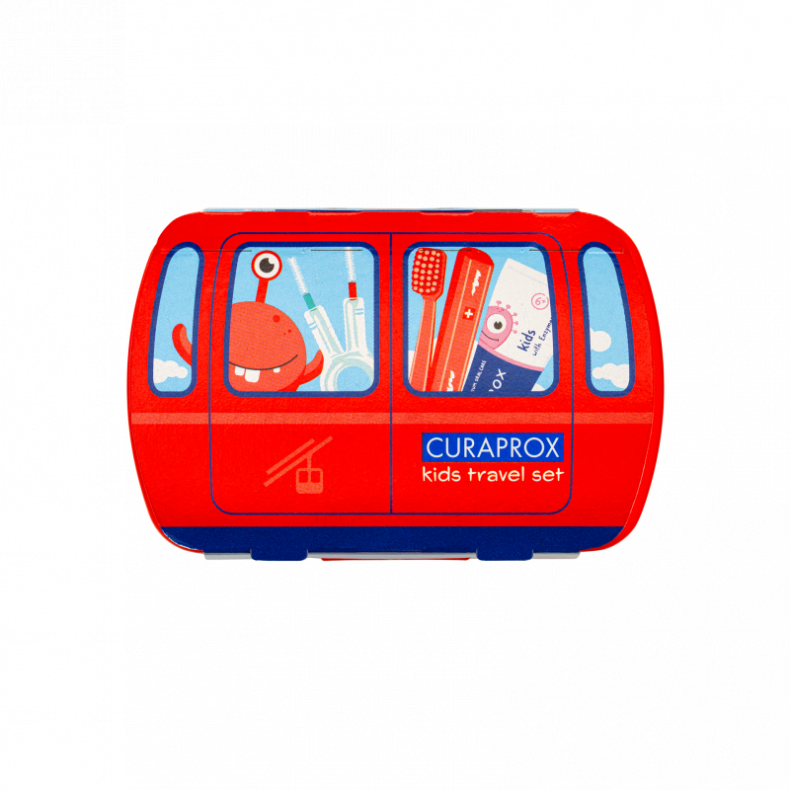 Curaprox Kids Travelset (piros)