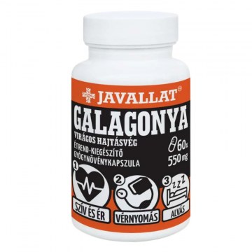 Javallat Galagonya Virágos Hajtásvég Gyógynövény Étrend-Kiegészítő Kapszula 60db