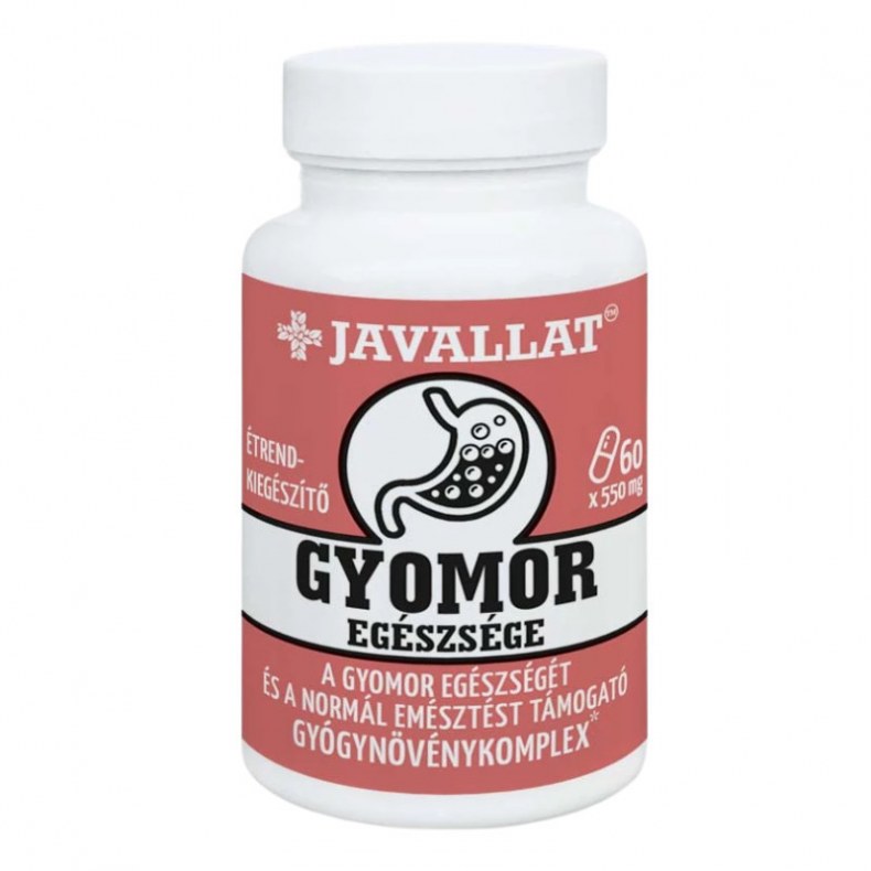 Javallat Gyomor Egészsége Gyógynövény Komplex Étrend-Kiegészítő Kapszula 60db