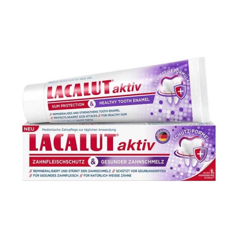 Lacalut Aktiv fogkrém fogíny-zománc védelem 75 ml