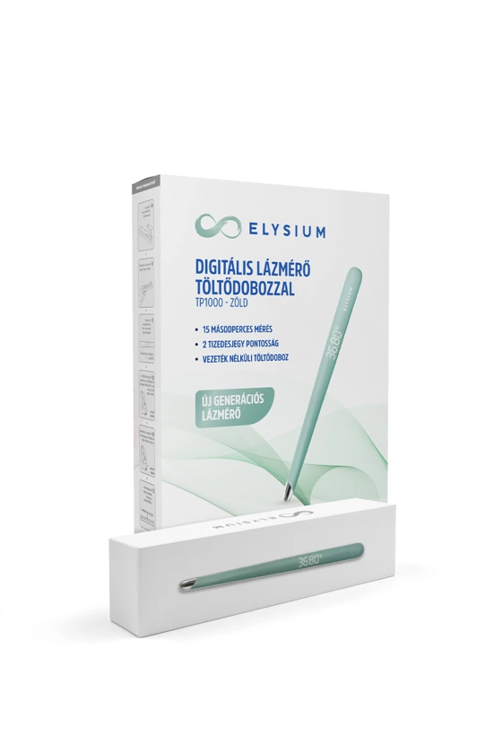 Elysium TP1000 Digitális lázmérő töltődobozzal (Zöld) - Image 4