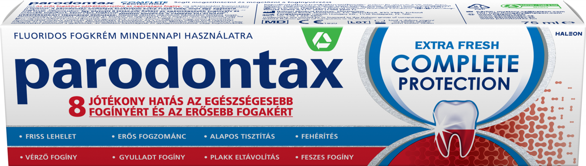 Parodontax Complete Protection Extra Fresh fluoridos fogkrém 75 ml