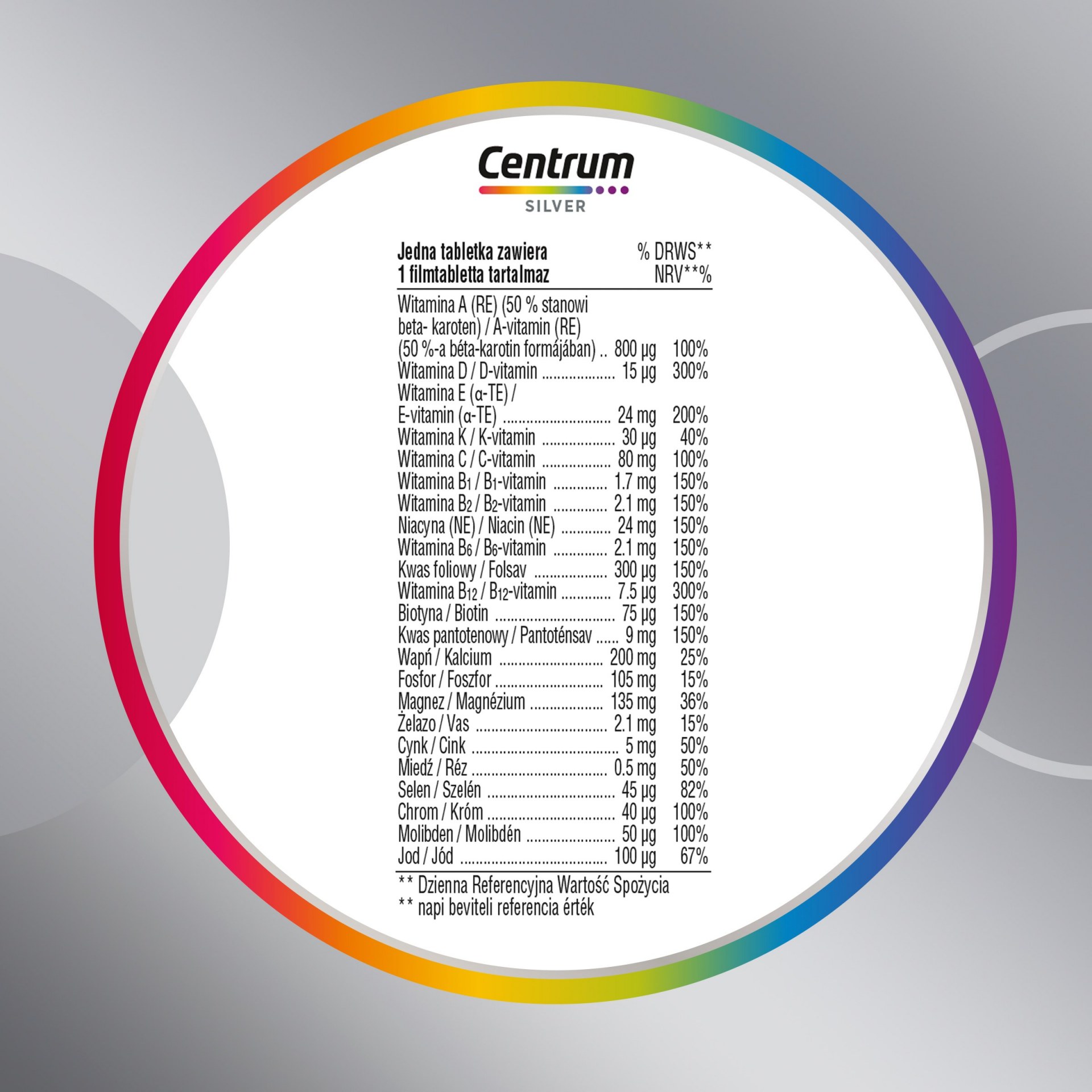 Centrum Silver Man 50+ étrend-kiegészítő készítmény 50 éven felüli férfiaknak 90 db 120 g - Image 6