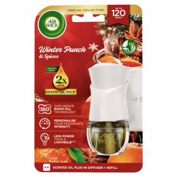 Air Wick Gyümölcsös Téli Puncs Elektromos Légfrissítő Készülék És Utántöltő 19 ml