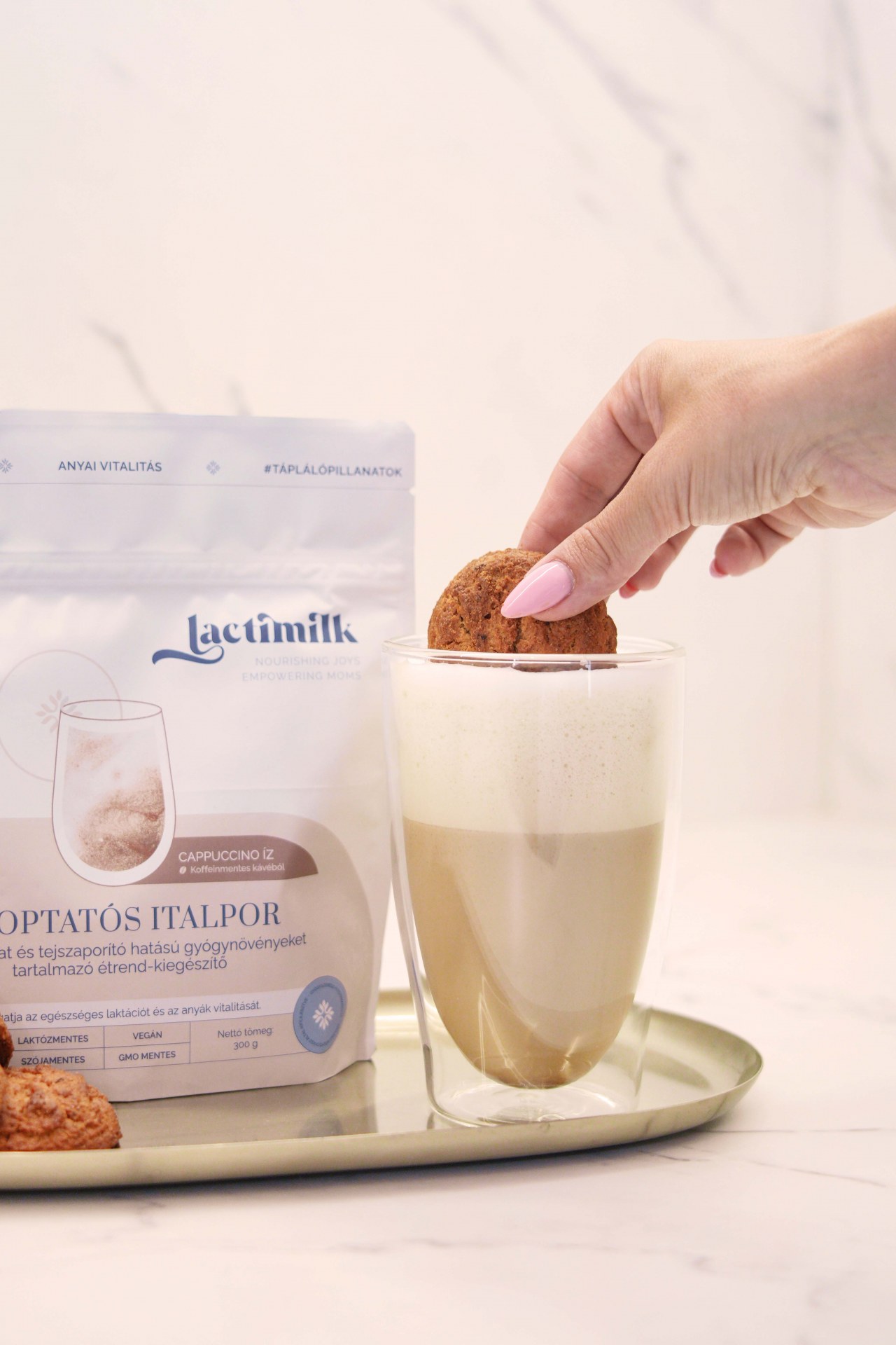 Lactimilk Cappuccino Ízesítésű Szoptatást Támogató Italpor 300 g - Image 3