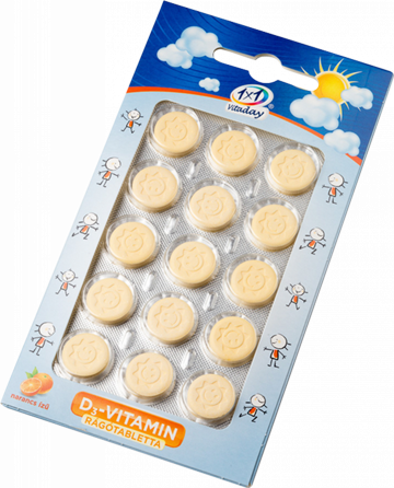 1x1 Vitaday D3-vitamin 440 I.U. narancs ízű