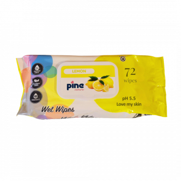 Pine Nedves Törlőkendő Citrom