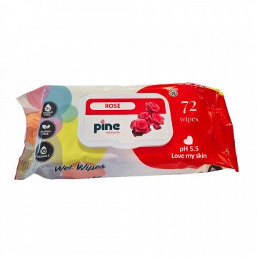 Pine Nedves Törlőkendő Rózsa