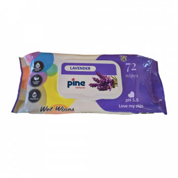 Pine Nedves Törlőkendő Levendula