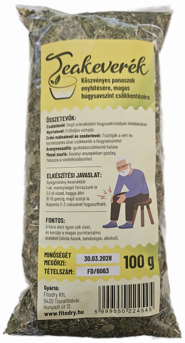 Fitodry teakeverék köszvényes panaszokra