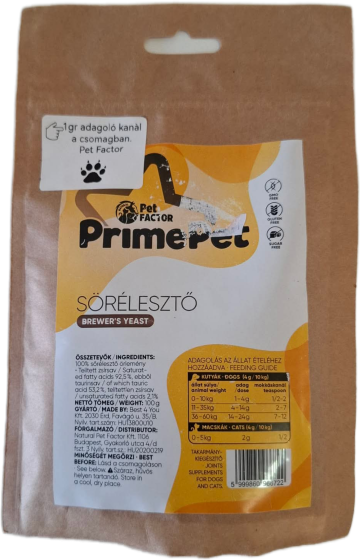 Primepet sörélesztő por